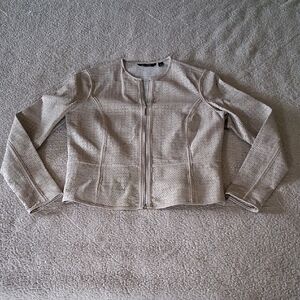 H by Halston Beige Perforated Blazer